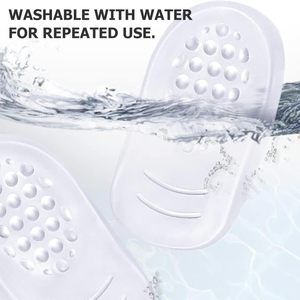 4 Pcs Coussinets de talon en gel pour le sport Support en <span class=keywords><strong>silicone</strong></span> confortable pour la fasciite plantaire Éperon osseux <span class=keywords><strong>Tendinite</strong></span> d'Achille Talon arrière lavable - Product Image 4