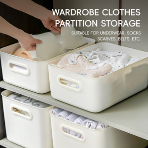 Tùy chỉnh nhựa trắng Stackable đa chức năng nhựa hộp lưu trữ với nắp rõ ràng hoặc tre Bìa - Product Image 5