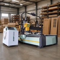 Machine de découpe de panneaux CNC à quatre côtés avec convoyeur à aspiration sous vide pour le façonnage des bords de portes en bois