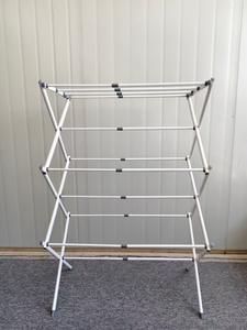 Séchoir à linge <span class=keywords><strong>mini</strong></span> en acier à 3 niveaux, extensible, pliable, gain de place, capacité 15 kg, rectangulaire, stable, pour salle de bain - Product Image 3