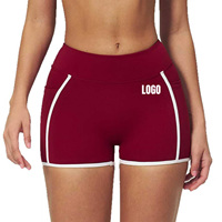 Shorts de sport pour femme personnalisés, haute respirabilité, séchage rapide, extensibles dans quatre directions, color block, ajustés, effet ventre plat, anti-transpiration