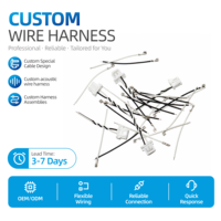 Kabel Harness Konektor PH2.0 2 Pin Kustom, Kabel Terminal Twisted Pair Pitch 2.0mm untuk Modul Audio Speaker