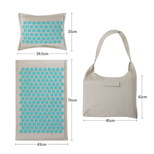 Premium winter massage-apparaat acupressuurmat kussenset voor beginners, natuurlijk linnen, nek-/rugpijnverlichting, warmtefunctie - Product Image 6