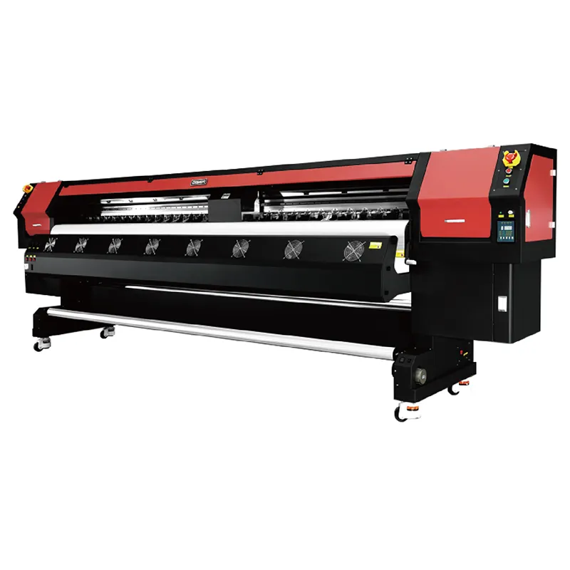 Canvas Tarpaulin Photo Printing Machine 3304L 3.2m Large Format Digital Inkjet Konica 512i Solvent Printer For Flex Banner