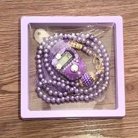 Coffret Cadeau Musulman de Luxe : Tasbih de Prière 99 Perles en Verre avec Compteur Numérique Diamanté et Boîte Visible