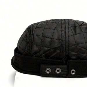 Autumn Winter Down Warm Ivy Hat <b>Men</b> Simple Quilted Beret Hat Retro Casual <b>Cap</b> Thickened Peaky <b>Caps</b> - Product Image 2
