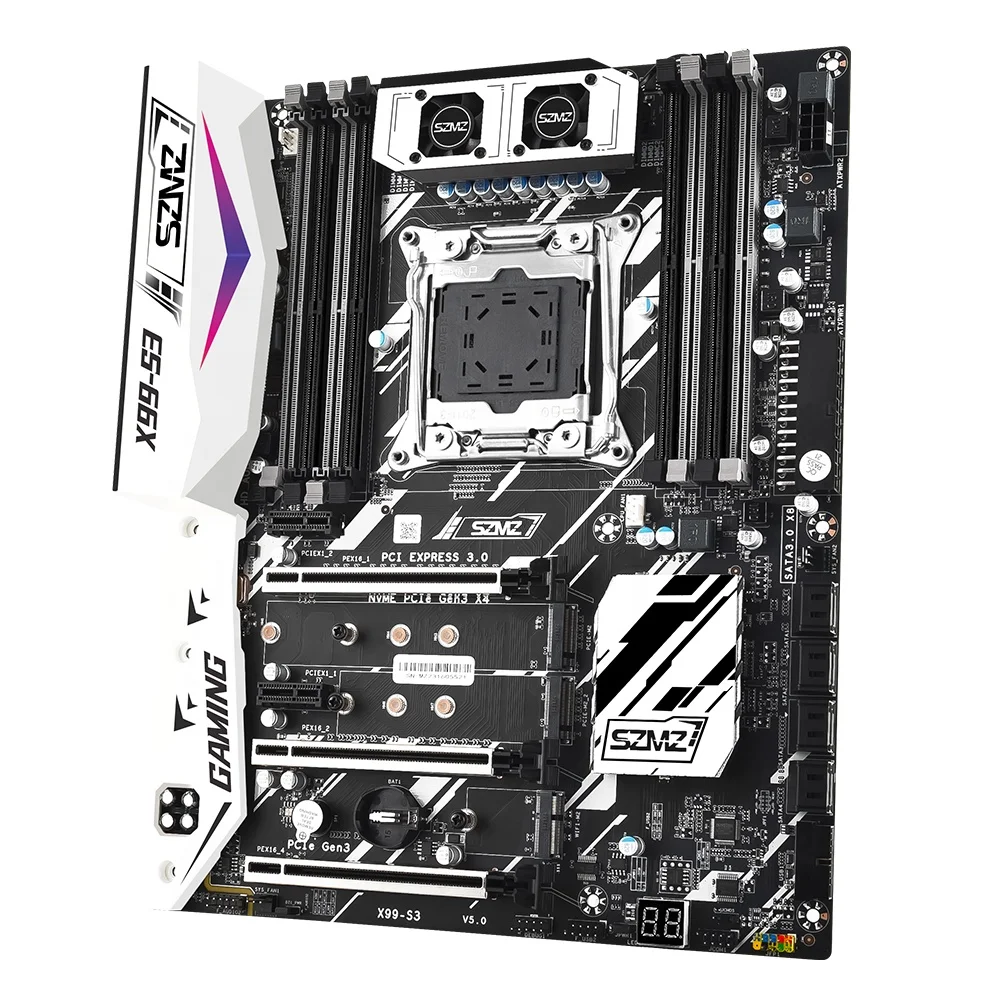 SZMZ Lga2011-3 X99 S3 Motherboard, Dukungan Intel XEON E5 DDR4 ECC REG Memori NVME USB3.0 ATX Server Mendukung Turbo Boost