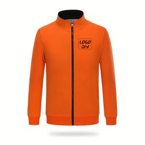 Suéter de cuello alto con logo impreso, chaqueta de felpa con cremallera, ropa de trabajo, uniforme de equipo bordado, publicidad - Product Image 1