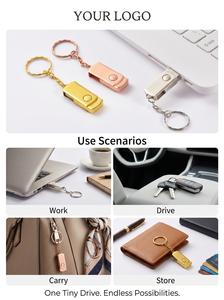 พวงกุญแจโลหะขนาดเล็กพร้อมโลโ<span class=keywords><strong>ก</strong></span>้สั่งทำ แฟลชไดรฟ์ USB หมุนได้ USB3.0 USB2.0 ของขวัญเมมโมรี่สติ๊กสำหรับ<span class=keywords><strong>โปร</strong></span>โมชั่นองค์<span class=keywords><strong>ก</strong></span>ร - Product Image 5