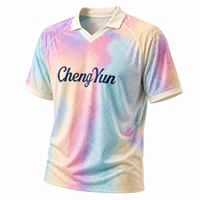 Camiseta de Fútbol con Estampado Tie Dye Psicodélico, Camiseta de Fútbol Retro con Arcoíris Pastel, Camiseta de Fútbol Personalizada