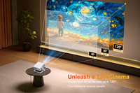 Projecteur LCD portable CRE F1 Native 1080P F1 avec MEMC 180 °   Projection pour cinéma maison en extérieur