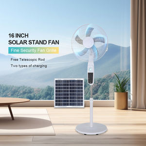 家庭用スタンドファンソーラーパネルとバッテリー充電式AC/DC充電13W 15Wソーラーファン - Product Image 4