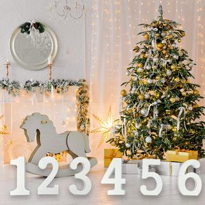 Aocean Số gỗ trắng Tự Làm 4 inch dự án tiệc gia đình chưa hoàn thành cho tường trang trí thủ công gỗ hộp gỗ bảng hiệu tường - Product Image 5