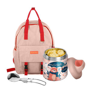 Thermos en acier inoxydable à double paroi isolé 350 ml, boîte à <span class=keywords><strong>repas</strong></span> <span class=keywords><strong>pour</strong></span> enfants, garde les <span class=keywords><strong>repas</strong></span> chauds/froids avec cuillère - Product Image 4