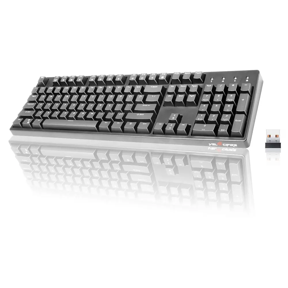 Sale Wireless Mechanical Keyboard 104 Key LED RED Switches Ergonomic Keyboard for Office Copywriters