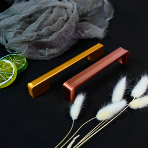 Simple Modern Zamak Steel <strong>Handle</strong> Brushed Furniture Kitchen Cabinet Door <strong>Copper</strong> <strong>Handles</strong> - Product Image 5