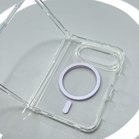 Étui de téléphone à clapet magnétique en acrylique pour iPhone 18 Duo, coque de protection transparente pour écran pliable pour iPhone 18 Pro