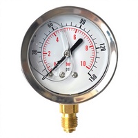 Penjualan Panas Pengukur Tekanan Tabung Bourdon Isi Oli dengan Casing Stainless Steel Model 117BL -15-0-15000 psi Garansi 1 Tahun