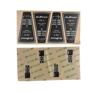 Etiqueta Adhesiva Personalizada para Panel de Control con Teclado en PVC Mate, Revestimiento de Botones Tipo Domo Sin Circuito con Adhesivo de Doble Cara 3M - Product Image 1