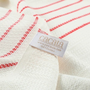 Ensembles de serviettes de bain en bambou turc en gros Serviettes de plage personnalisées en coton Pestemals de luxe personnalisé avec logo Impression personnalisée - Product Image 4