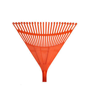 Rastrillo de Jardín de Madera con Mango Largo y Cabeza de Plástico, Tipo Curvo, con 30 Dientes y Puntas de 61 cm para Recoger Césped y Hojas - Product Image 3