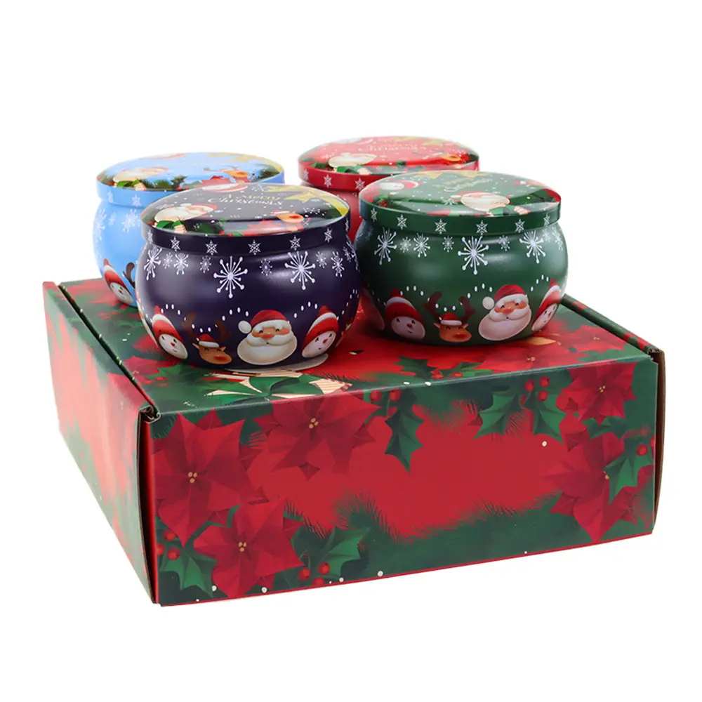 Amazon Hot Deals Christmas Tins Custom Fragrance Candles scented candle Tin