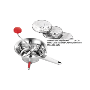 Passa verdura inox 3 dischi (20cm) Cromo lucido 04GD198 - Product Image 2