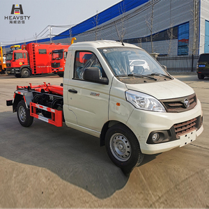 HEAVSTY 115Hp Dongan Engine Manual 5-Speed Gearbox Small Roll off Sanitation Garbage <strong>Hook</strong> Lift <strong>Truck</strong> <strong>with</strong> Detachable <strong>Container</strong> - Product Image 1