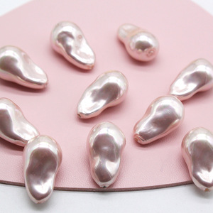 JC 13*22mm <span class=keywords><strong>5</strong></span> colores cuentas de perlas de concha de forma Irregular con agujero DIY fabricación de joyas perlas barrocas - Product Image 4