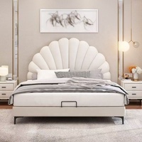 Rosegia Modernes Luxus-Schlafzimmermöbel Kunstleder-Polsterung Kingsize-Bett Birkenholzrahmen Zeitgenössisches Design mit Stauraum