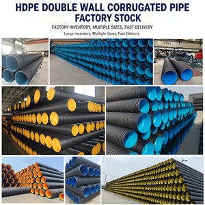 Tubería de Drenaje de Polietileno Negro de 300 mm, 500 mm, 800 mm, 1000 mm, 1200 mm, Tubería Corrugada de Doble Pared de HDPE - Product Image 5