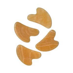 Masseur facial Gua Sha de visage de jade jaune en forme de coeur de haute qualité - Product Image 3