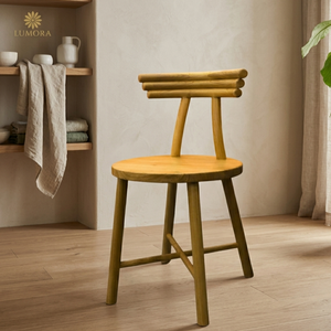 Micah Ergonomic Modern Dining Chair with Solid Wood <b>Backrest</b> Stable Design for Home Office & Apartment Use - Product Image 4