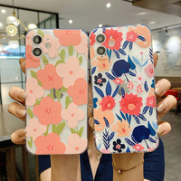 Étui de téléphone antichoc pour femme avec motif floral pour iPhone 13 Pro Max 11XR