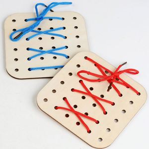 Jeu de société de couture en bois Montessori pour filles et garçons de 4, 5, <span class=keywords><strong>6</strong></span>, 7 <span class=keywords><strong>ans</strong></span>, avec cartes à motifs et jeu de cordes à lacer - Product Image 4
