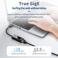MING Adaptor Ethernet Gigabit Tipe-c Ke RJ45 RTL8153 1000Mbps Kartu Jaringan LAN untuk MacBook PC Laptop Nintendo Switch TV Box
