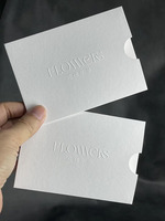 Cartes de vœux de luxe avec enveloppe, papier texturé mat personnalisé, logo en relief, pochette d'enveloppe imprimée pour l'emballage de la marque