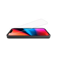 Protecteur d'écran en verre trempé pour iPhone 13 14 15 Pack de 3 packs avec kit d'installation et cadre