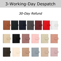 FB TK Hot Nouveau portefeuille de reliure d'enveloppe en cuir souple de poche 6 anneaux reliés A7 porte-documents avec fermeture à pression