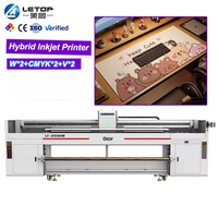 Imprimante UV numérique à plat numérique 3D LETOP 2500MM pour coques de téléphone en acrylique, imprimante UV hybride numérique à rouleaux
