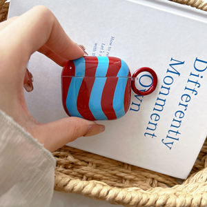 Funda brillante para auriculares Wave Stripes para <span class=keywords><strong>Apple</strong></span> Airpods 1 2 3 <span class=keywords><strong>Pro</strong></span> 2 funda protectora para auriculares inalámbricos caja de carga para Airpods 4 - Product Image 2