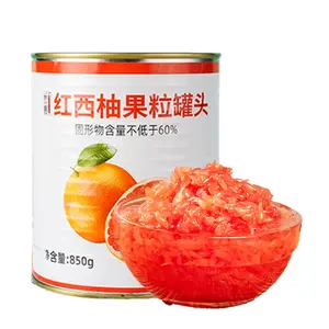 Fruta de pomelo rojo de alta calidad de 850g enlatada para té de frutas té de burbujas