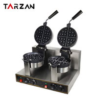 Prix d'usine de vente chaude pour la machine à rouler le poulet à la crème glacée, gaufrier, gaufrier à double extrémité, machine à collation électrique