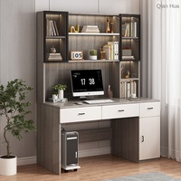 Bureau d'ordinateur électrique réglable en hauteur pour petit appartement, avec étagère épaissie en bois massif, idéal pour l'écriture des enfants et des étudiants dans la chambre