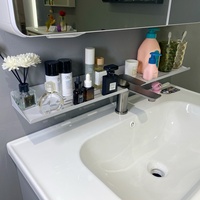 Étagère murale en tôle galvanisée WJL, design moderne, support de rangement en métal pour salle de bain, organiseur pour accessoires