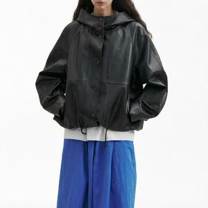 Hot Sell Women Leather <b>Coat</b> Factory Wholesale Lady <b>Real</b> Leather Jacket Genuine <b>Sheepskin</b> Fashionable Custom Women Leather Jacket - Product Image 1