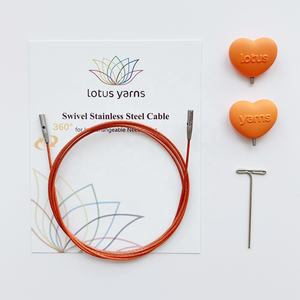 Lotus Yarns 360 °   Cable Giratorio con Tapas para Puntas Intercambiables, Accesorios para Herramientas <span class=keywords><strong>de</strong></span> Tejer <span class=keywords><strong>a</strong></span> Mano y <span class=keywords><strong>Crochet</strong></span> - Product Image 4
