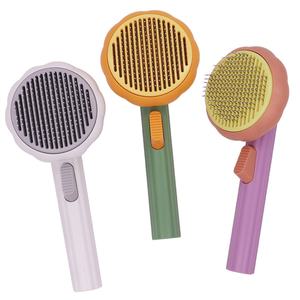 Manufacturer OEM & ODM Cat and <b>Dog</b> Hair Grooming Shedding Comb Tool Pet Pumpkin Self-cleaning Slicker Pin <b>Brush</b> - Product Image 4