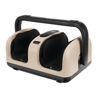 Masseur de pieds électrique chauffant avec roulement, pétrissage par air, compression, télécommande et infrarouge