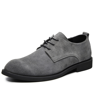 Abito da <span class=keywords><strong>uomo</strong></span> Derby uniforme <span class=keywords><strong>scarpe</strong></span> Oxford alla moda pulisci a colori bassi con lacci in finta pelle scamosciata formale a punta da lavoro - Product Image 3